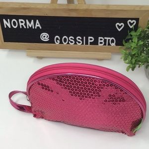 Cute Hot Pink Sequence Accessory Bag